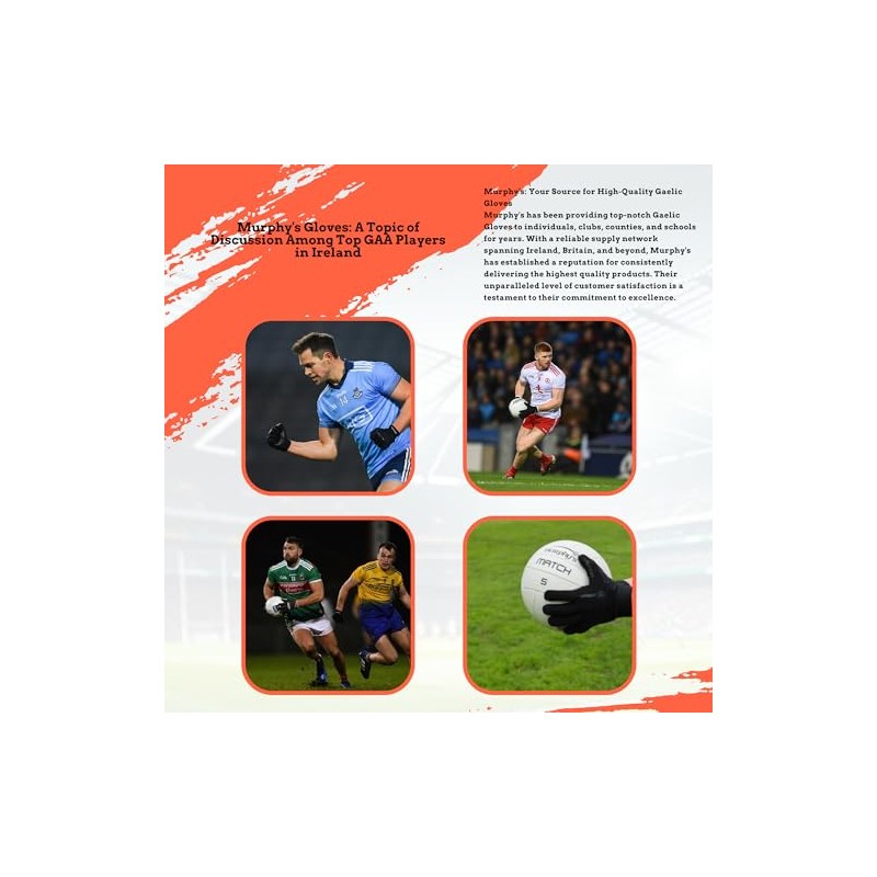 Murphys V2 Gaelic Football Adult's Gloves, Premium Latex Field Players