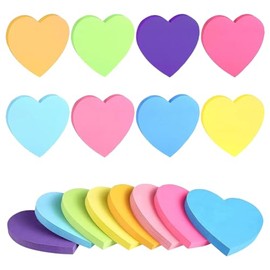 480 Sheets Cute Heart Sticky Notes Colorful Self Stick Note Pads Self Adhesive Memo Pads Reminder Post It Notes Office School Sticky Pads