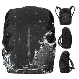 K&F Concept Backpack Cover, Rain Cover, Waterproof, Highly Durable, Reflective Tape, Rain Protection, Wind Prevention, Night Safety, Theft Prevention, Outdoor, Work or School, Rainy Season, Waterproof