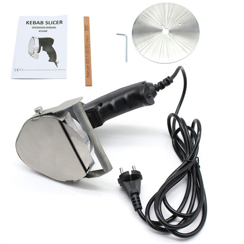 ZHFEISY Professional Electric Shawarma Doner Kebab Knife, Commercial Electric Kebab