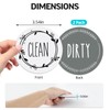FlyCoco 2 PACK Dishwasher Magnet Clean Dirty Sign, Double Sided