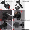 Cokritsm Black Hinge Cabinet Door with Hinge Screws, Screw-On Hinge
