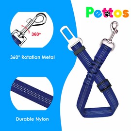 Petto™ Seat Belt for dogs with Anti shock Bungee Buffer One of Important Car Travel Accessories for Dogs Adjustible, Elastic (Pink)