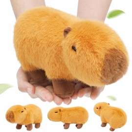 OUOZZZ Capybara Stuffed Animal - Mini Baby Capy Plush Toy - Soft & Realistic Water Pig, Nature’s Chillest Animal Giant Guinea Pig, Travel-Friendly & Portable Gift for Girls, Boys, Toddlers & Kids 8.6"