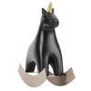 Rocking Horse Statue Black Small 13.5x4.5x14.5cm/5.3x1.8x5.7 Decorative Horse Sculpture Crafts