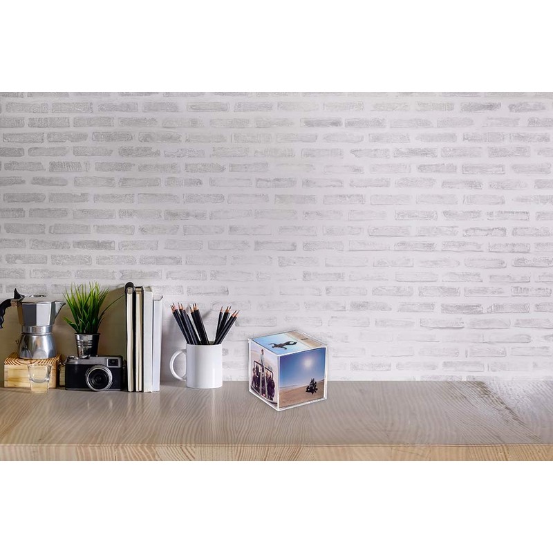 Malden International Designs Acrylic Photo Cube, Holds (6) 4” x
