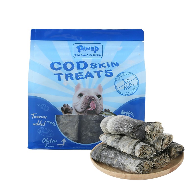 PAWUP Cod Skin Dog Treats - Natural Fish Roll Snacks