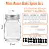 TOEKSIX 4oz Glass Mason Spice Jars 30 Pack, Empty Round