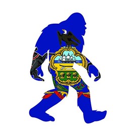 Pennsylvania Bigfoot Sticker FA Graphix Vinyl Decal PA Big Foot Sasquatch yeti - 3.49 Wide