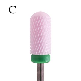 MIRACLE 3/32" Ceramic Nail Drill Bits Smooth Round Top Large Barrel Head for Electric Drill Machines l (Coarse)