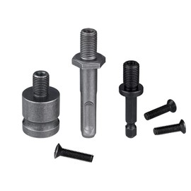 Yakamoz 3Pcs 1/4" Quick Change Hex Shank, SDS Plus Shank and 1/2" Square Female Adapter for 1.5-10mm Capacity 3/8-24UNF Quick Change Drill Chuck Adapter Converter