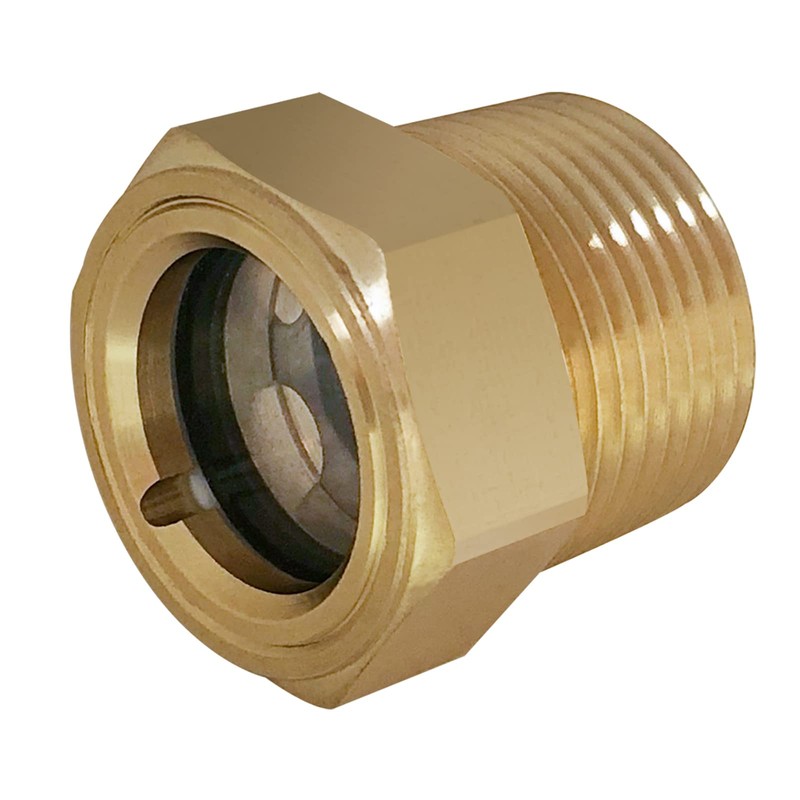 Air compressor Oil Sight Glass, 1 NPT Male Hex Head