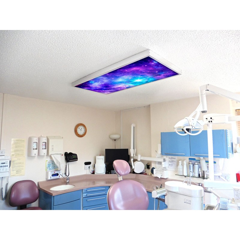 Octo Lights Fluorescent Light Decorative Covers for Classroom Ceiling Lights-2x4