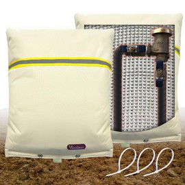 Backflow Preventer Insulation Cover, 24" W x 26" H YeloDeer Reusable Waterproof Sprinkler Valve Cover with Aluminum Foil, Outdoor Well Pump Cover Insulated for Winter Freeze Protection.