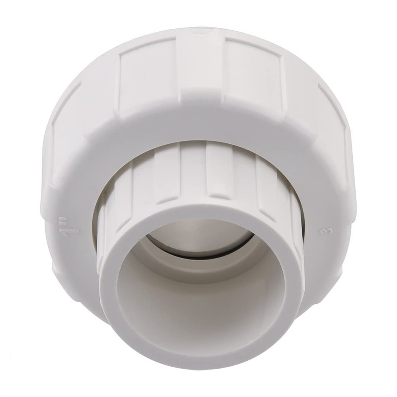 Wantmatch 1/2" PVC Union Pipe Fitting,PVC Adapter(Socket x Socket),EPDM O-Ring,2