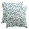 Set of 2 Square Decorative Throw Pillow Cases Soft Microfiber