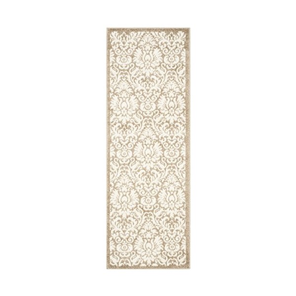Safavieh Amherst Collection AMT427S Floral Damask Runner, 2'3" x 13'