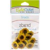 Eyelet Outlet Shape Brads 12/Pkg-Sunflower