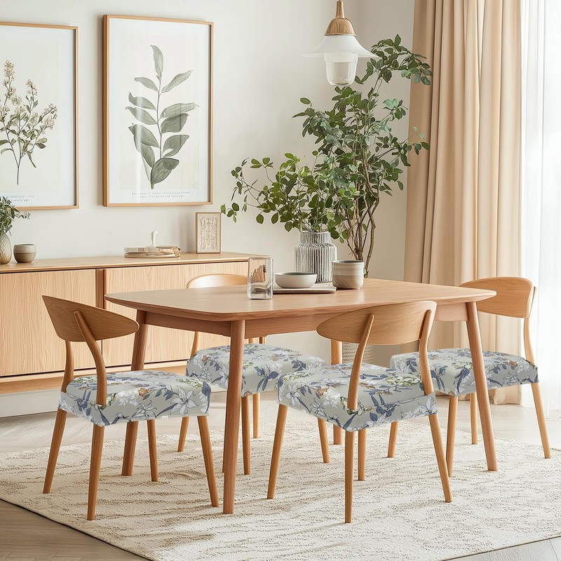 SearchI Dining Chair Seat Covers Set of 6, Stretch Removable