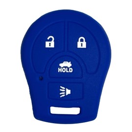 Key Fob Cover for Sentra Versa: 4 Buttons Silicone Key Fob Case Fit for Nissan Versa Note Cube Juke Rogue Versa CWTWB1U751 CWTWB1U816 1788DWB1U751 H05613AA0B 2009 to 2017 Blue Remote Protector