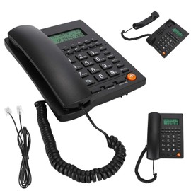 Teléfono Alámbrico De Casa,10 Memorias Directas y 10 Indirectas, 2 Niveles de Timbre, Identificador de Llamadas, Señal Luminosa, Manos Libres, para el Restaurante del Hotel de Oficina en Casa Fácil.