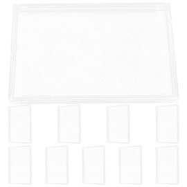 Operitacx Hard Trading Cards Sleeves, 10pcs Acrylic Card Holder Protective Case Game Card Display Case for Business Cards Baseball Card Sports Cards Game Card
