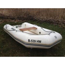 ShirtInStyle Boat Sticker for Inflatable Boats, Fishing Tackle Boat Number Plate 1 Piece 10 cm High, Sticker Foil, Colour White