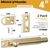 MaozyHomie 4 Inch Solid Brass Surface Bolt, Heavy Duty Concealed