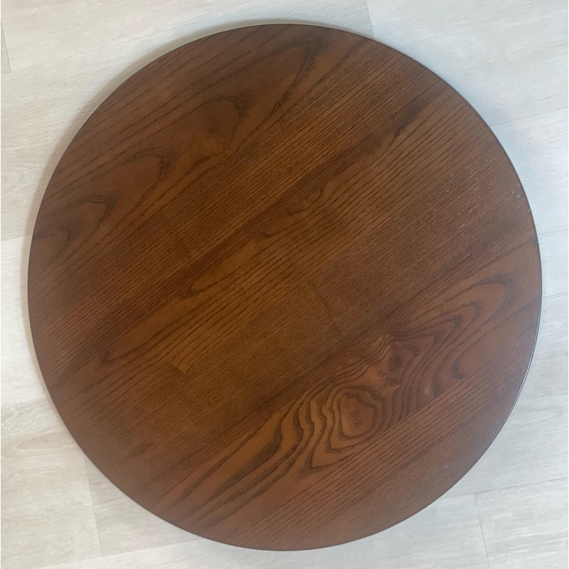 Advanced Furniture 21'' Classic Wood Spinning Lazy Susan Turntable Tray