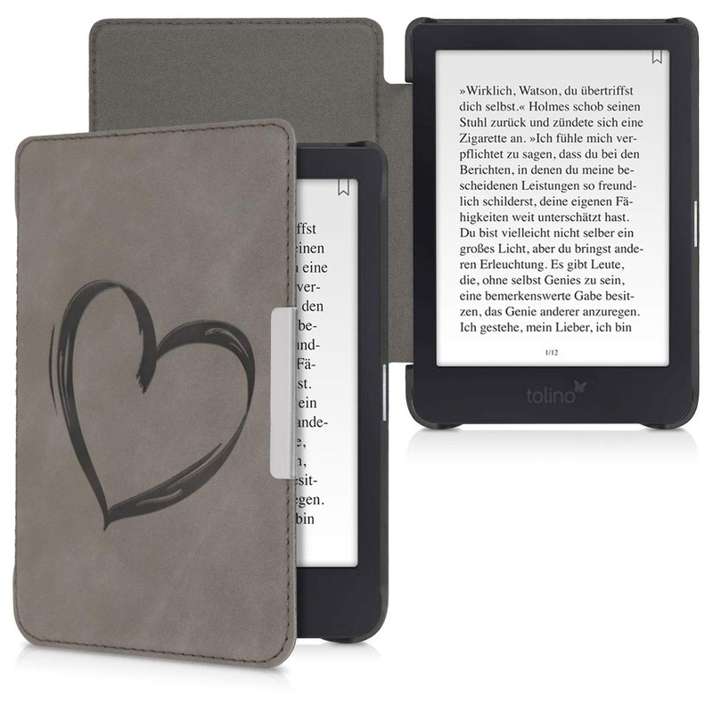 kwmobile Protective Case for Tolino Shine 3 Faux Leather eReader
