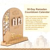 Ramadan Calendar Decoration, Delicate Wooden Ramadan Countdown Calendar for Eid