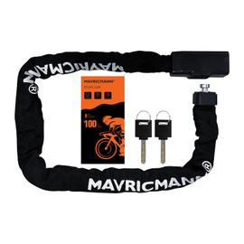 MAVRICMANN Bike Chain Lock, 3.3 ft Long 8mm (0.315 Inch) Thick Anti-Theft Bicycle Locks, Heavy Duty Bike Lock with 2 Keys, Waterproof Lock for Bike, Motorcycle, Gate