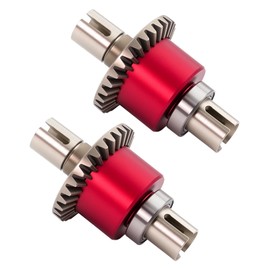 2PCS Assembled Differential Gear Upgrade for Arrma 1/14 Typhon Grom, 1/16 Mojave & 1/18 Granite Grom RC Cars (Red)