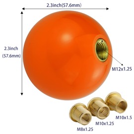 Padaodao Shift Knob Number 5 Billiards Gear Lever Stick Shifter for Most Manual Transmission Vehicles SUV Truck, Orange