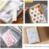 12Pcs 5-Hole Glitter Binder Pockets, A5 5 Holes PVC Binders