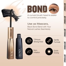 Lash Clusters Glue Bond and Seal Waterproof for Eyelash Clusters 2-in-1 Lash Glue Bond and Seal Strong Hold Gentle Formula Eyelash Glue for DIY Cluster Eyelash Extensions 5ml*2