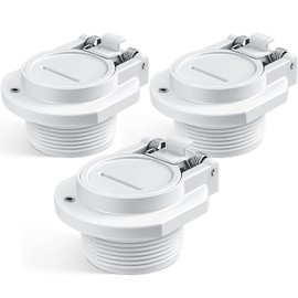 Nosiny 3 Pcs White Rotation Pool Vacuum Vac Lock Safety Wall Fitting Replacement Compatible with Zodiac, Hayward, Pentair Suction Pool Cleaners W400BWHP, W400BLGP, GW9530