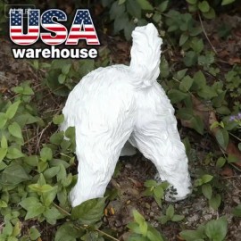 1pc Cute Digging Dog Statue - with Sitting & Standing Positions, Dynamic Digging Motion, Outdoor/Indoor Garden DecorColor: White, Size: One Size