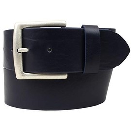 BELTINGER Denim Belt Made of Full Cowhide Leather 5 cm Leather Belt for Men 50 mm Wide Men's Belt Made of Genuine Leather, Navy, antique silver.