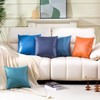 SUSIE'S GARDEN Faux Leather Outdoor 100% Waterproof Throw Pillow Covers