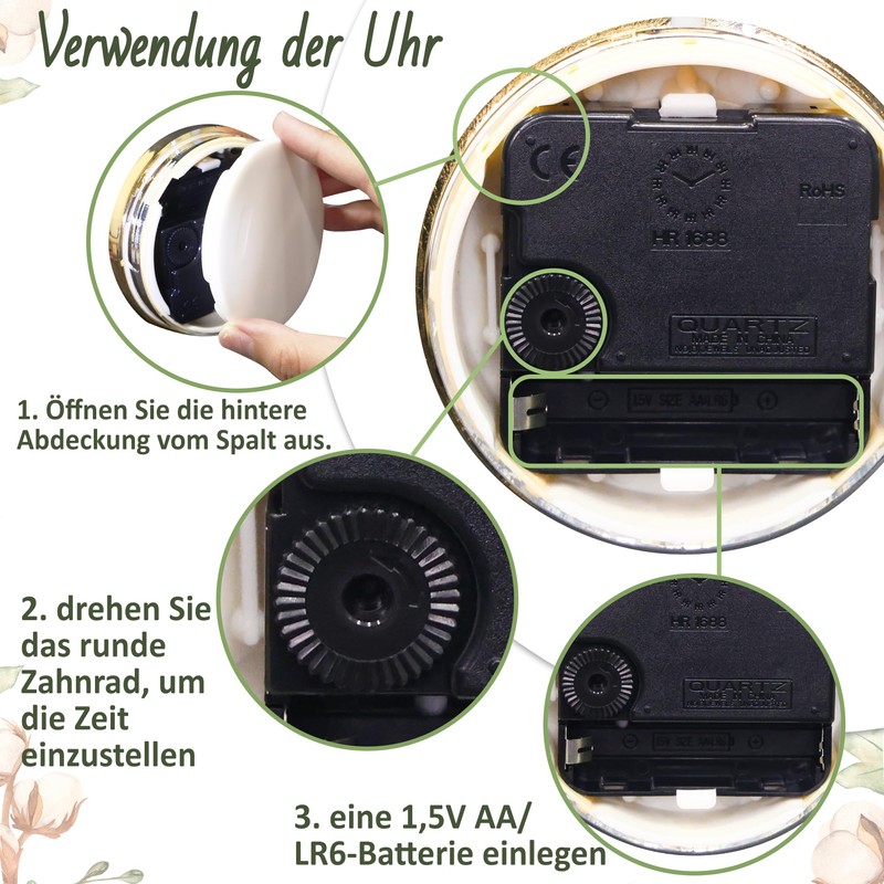 OkiyiD 60th Anniversary Wedding Gift, Anniversary Quartz Watch, Desk Table