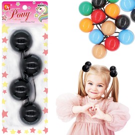 2 Pcs 42mm Large Ball Knockers Hair Ties Ponytail Holders Hair Accessories for Girls Kids Toddler (Lime Green)