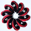 FLTRAD 10Pcs Golf Clubs Iron Head Covers 3-9 A/SW/PW Elastic