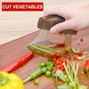 Amhoo Pizza Cutter Chef Mezzaluna Ulu Knife Handle Walnut Wood