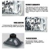 Bricologht DOT NEW 7x6" GLASS LED Headlight Hi/Lo Beam 120W