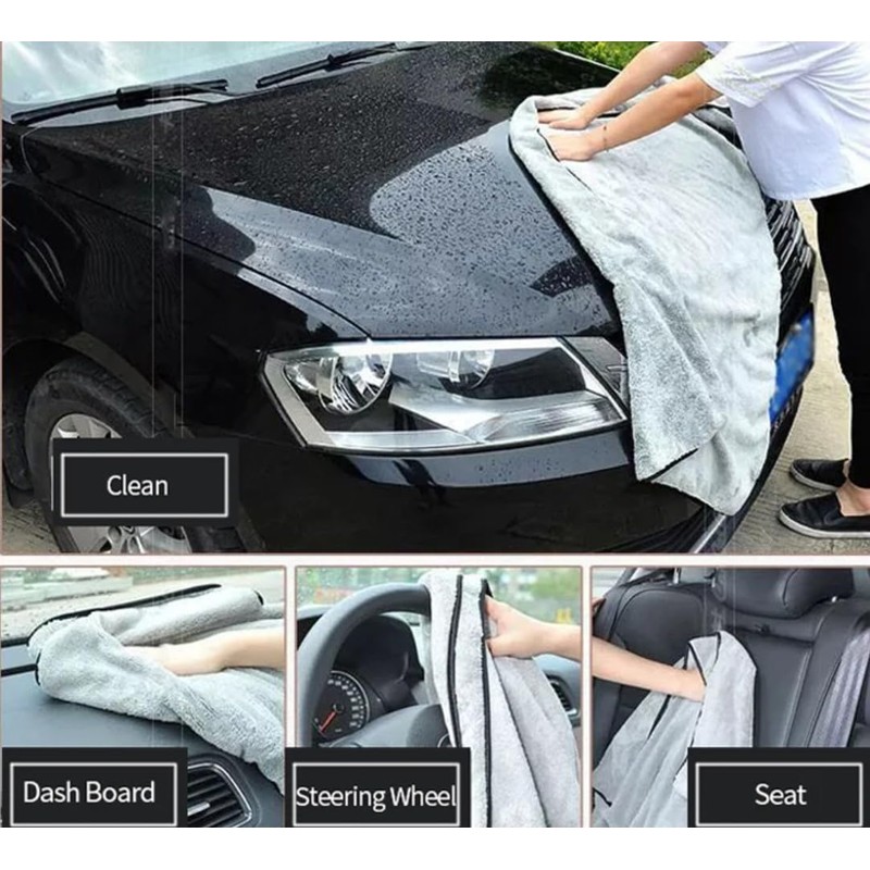 1 pcs Premium Microfiber Towel 75x35 cm, Dual Sided Ultra