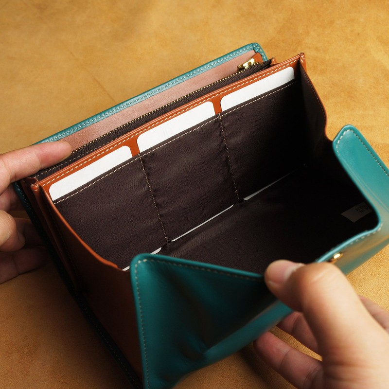 [E-mono] Long Wallet Women's Garçon Wallet Cowhide Genuine Leather Large