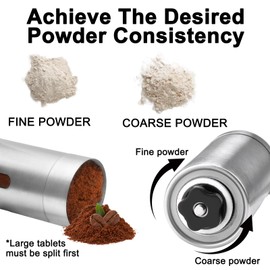 Tablettenmörser Edelstahl Tabletten Zerkleinern Multifunktion Medikamentenmörser,Manuell Glatt und Mühelos,Sicherheit und Haltbarkeit,für Tabletten,Kaffeebohnen,Getreide,Gewürze,Nüsse,Haustiere