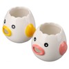 2pcs Egg Separator Ceramic Chicken Shaped Egg Yolk White Filter