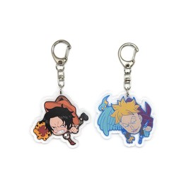 EBTY DREAMS Inc. - Set of 2 One Piec OP Acrylic Keychain Portgas D. Ace, Marco The Phoenix v1